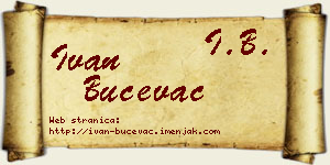 Ivan Bučevac vizit kartica